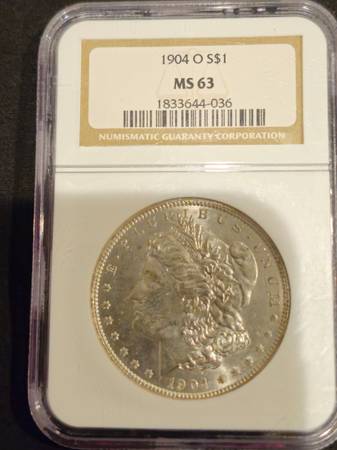 1904-O Morgan Silver Dollar NGC MS63 S$1 New Orleans 1