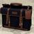 Targus Laptop bag Vintage Leather Cloth Blue Brown 1 thumbnail