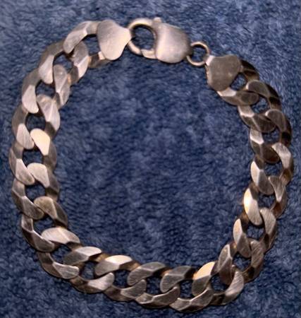 8” .925 (25.4grams) ITALIAN SILVER MANS BRACELET 1