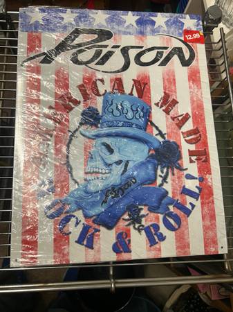 POISON tin metal sign—American made Rock & Roll 1