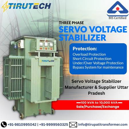 Three Phase Servo Voltage Stabilizer Manufacturer & Supplier Lucknow 1