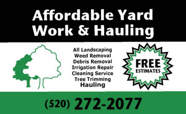 TREE REMOVAL, CACTUS, AFFORDABLE YARD WORK & HAULING 🌳 🌴520-272 2077 1