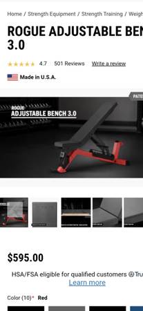Rogue weights bench 1