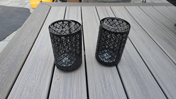 Two Candle Holders - Metal and Glass - Very good condition  San Jose 9 - $14 (san jose east)63471436324355121