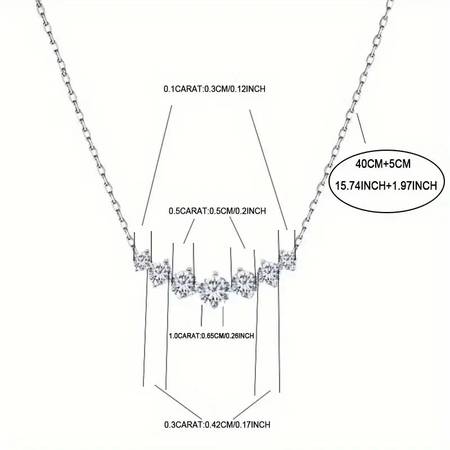 2.8 ct.tw. CZ - 925 Sterling Silver 18 Inch Necklace - $18 (SEYMOUR)62946980142467123