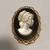 Antique/ vintage Cameo necklace / fiery red opal necklace 2 thumbnail
