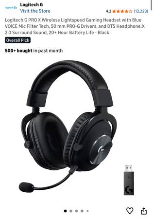 Logitech G PRO X Wireless Lightspeed Gaming Headset 1