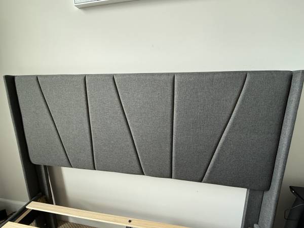 Gray Headboard and Frame from Wayfair 1