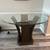 Dining Table Counter Height Glass Top No Chairs Good Condition 1 thumbnail