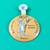 1950's Bugs Bunny W/ Crutches Help Crippled Children Imber Button Rare 6 thumbnail
