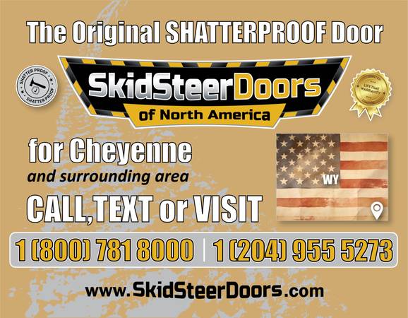 SHATTERPROOF & IMPACT-RESISTANT Polycarbonate Skid Steer Door Kits 1
