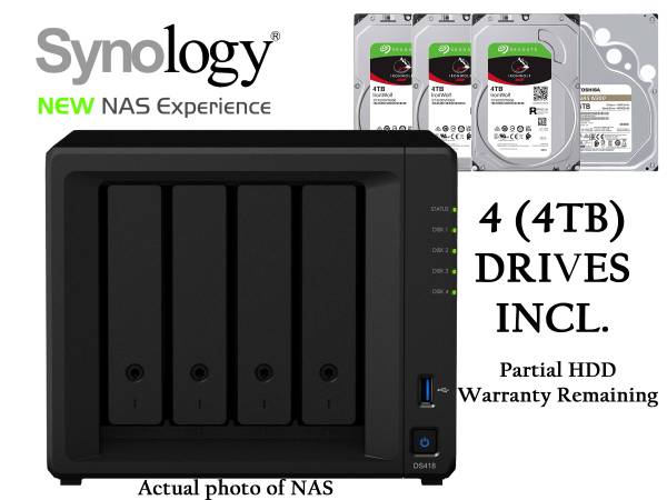 NAS DS 418 (4) 4Tb drives 1