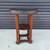 Unusual Arts and Crafts Style  Round Oak Side Table with Metal Top. 2 thumbnail