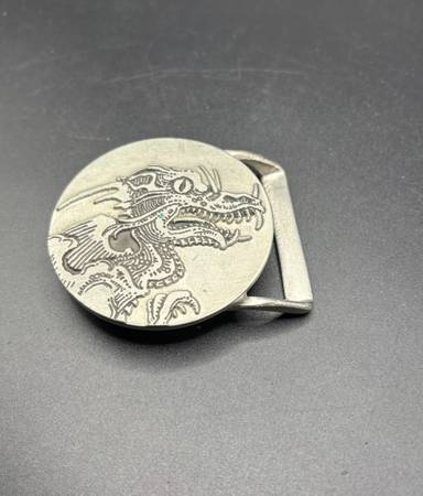 Pewter dragon belt buckle 1