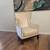 Vintage wingback design accent chair with matching ottoman 2 thumbnail