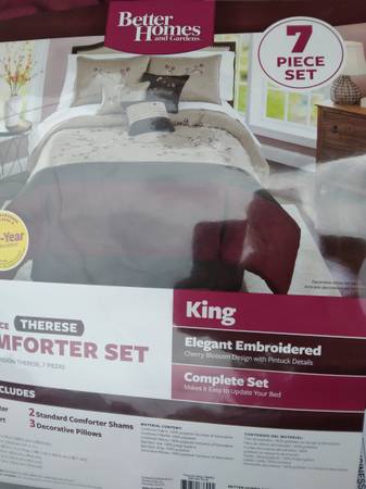 7 piece  king comforter  set - $30 (Barron)62957305466755124