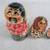 Russian Traditional Cultural Family Hand Painted Nesting Dolls 5 Pcs. 2 thumbnail