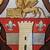 Antique Heraldic Crest Painted Wood Lion & Crown Castle Plaque 11 thumbnail