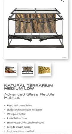 Exo-Terra Front Opening Enclosures 24x18x12” TWO Available 1