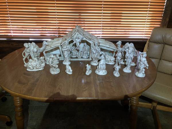 Lighted Ceramic Nativity Set 1