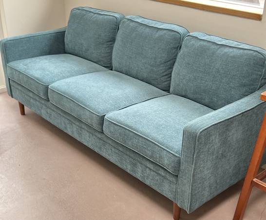 Teal colored sofa 1