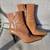 Beautiful like new brown/ tan leather boots 1 thumbnail