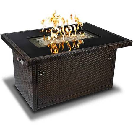 Rectangular firetable - wicker Outland series- $590 1