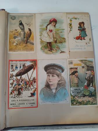 Antique Late 1800s Victorian Scrapbook - Rare California Trade