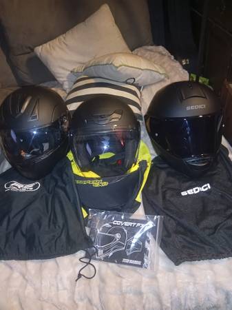 3 helmets for $200 Sedici,RS and scorpion exo 1