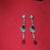 Women's Silver Earrings w/Red Garnet? Stones - 4" in Length 3 thumbnail