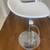 Bar Stool White Molded Backless with Adjustable Height 2 thumbnail