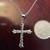 14K White Gold Necklace with Beautiful Cross (Never used) 3 thumbnail
