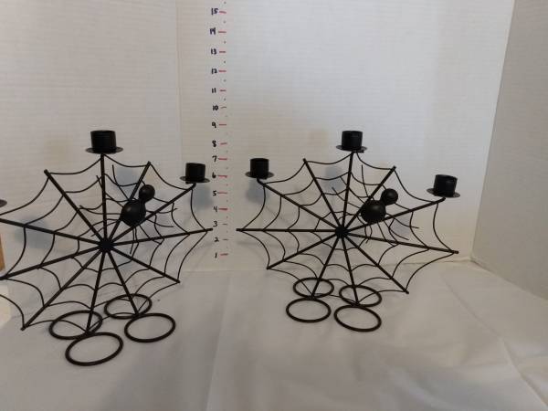 Candelabras Halloween Spider Web Design 1