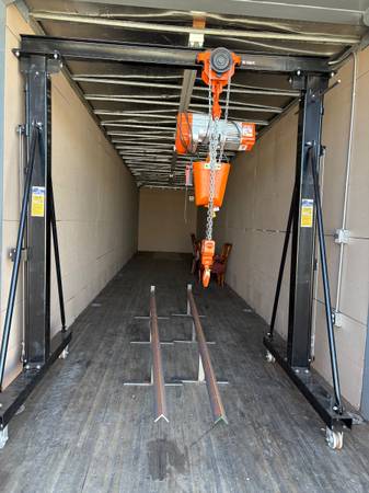 1 ton crane with 1 ton electric chain hoist 1