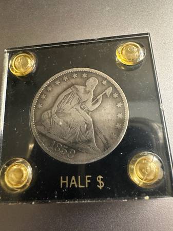 1858 o Lady Liberty half dollar 1