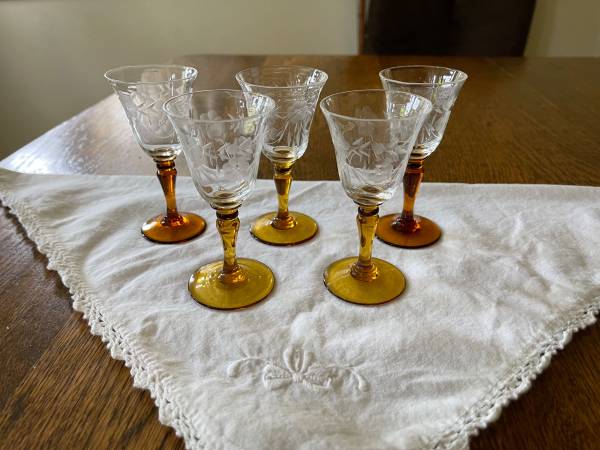 Vintage Tiffin Cordial Glasses 1