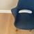 Navy Blue Denim Mid-Century Modern Organic Accent Armchair 10 thumbnail