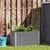 vidaXL Garden Raised Bed Grey ~ Wood-plastic composite, Aluminum.! 3 thumbnail