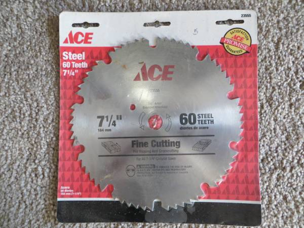 NEW 7-1/4" STEEL BLADE - 60 TEETH - FINE CUTTING 1