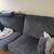 Blue couch and love seat. 1 thumbnail