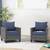 New Heavy Duty 2 Pack Outdoor Patio Sofa Set All Weather Wicker Chairs, Set of 2 9 thumbnail