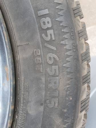 185 65R 15 Studded Snow Tiers. Cooper Brand. 1
