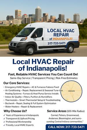 Local HVAC Service of Indianapolis - 24/7 Service 1