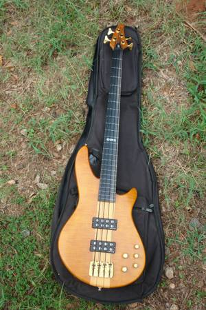 ESP Ltd MIK 4-String Fretless Bass Electric Guitar w/ bag - Natural 1