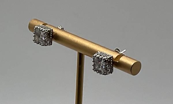Sterling Silver & Cubic Zirconia Earrings 1