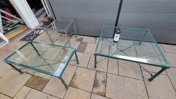 Large and small glass table 1