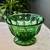 Vintage Emerald Green Depression Glass Footed Bowl (3 available) 2 thumbnail