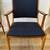 Reupholstered Mid Century DScan Teak Wood Black Fabric Arm Chair 2 thumbnail
