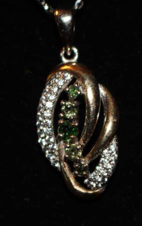 Sterling Silver Chromium Diopside Necklace 1