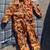 Vintage woodfield men's hunting coveralls blaze orange camo large 1 thumbnail